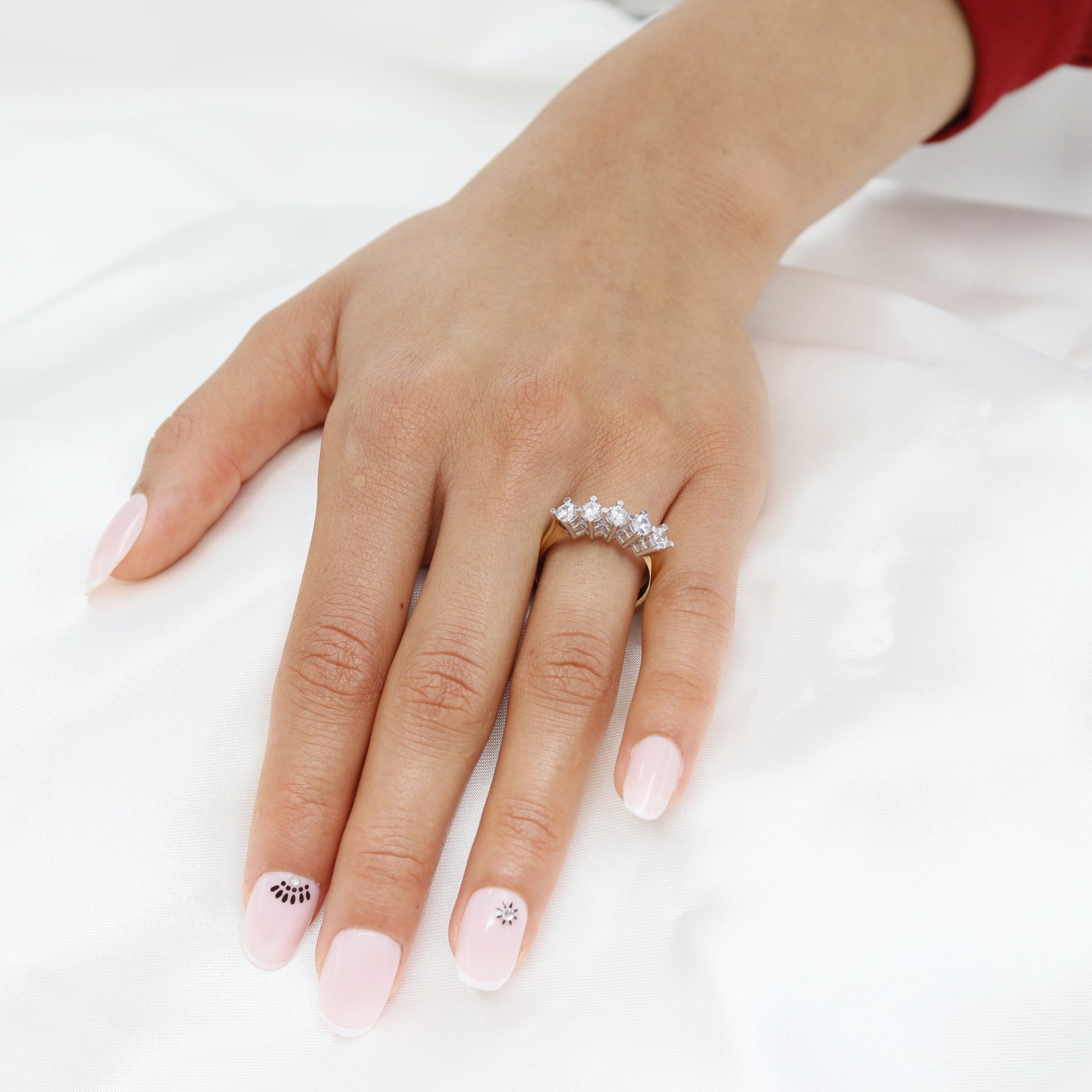 14 Ayar Altın Beştaş Yüzük 16