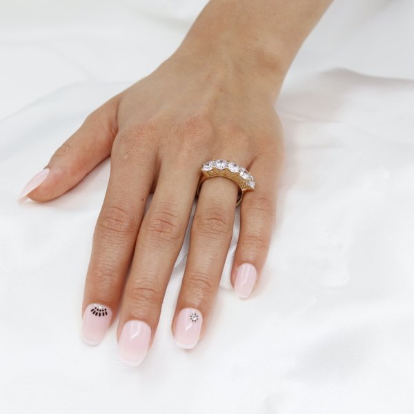 14 Ayar Altın Beştaş Yüzük 24