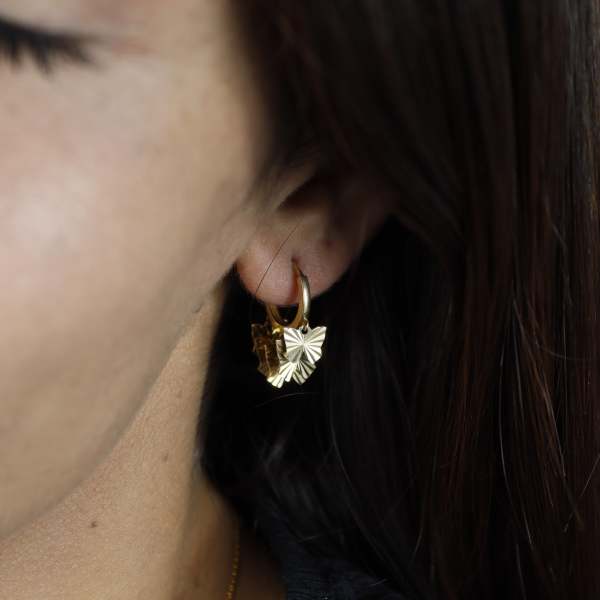 14 Ayar Altın J Küpe 15