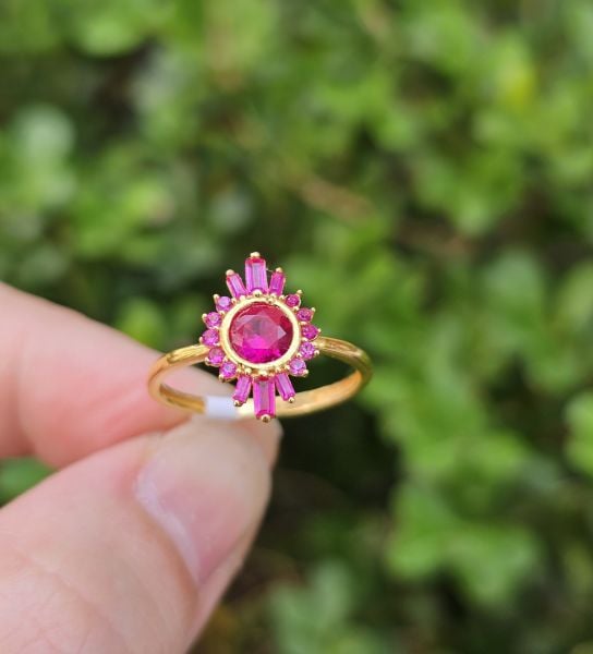 PEMBE TAŞLI EKLEM YÜZÜĞÜ