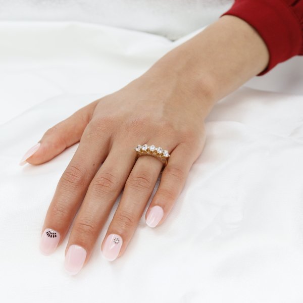 14 Ayar Altın Beştaş Yüzük 11